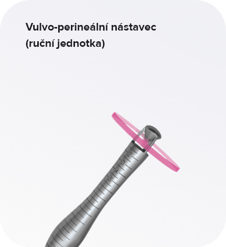 Vulvo-perineální nástavec (ruční jednotka)